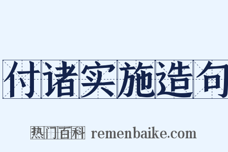 付诸实施造句是什么意思的图片